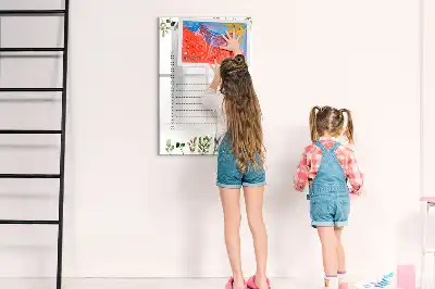Magnetická tabule na kreslení se seznamem úkolů na dnešek