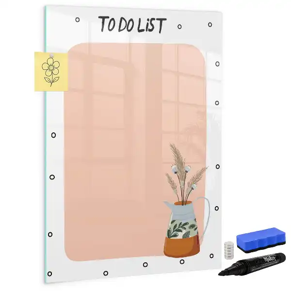 Magnetická popisovací tabule na seznam úkolů