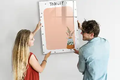 Magnetická popisovací tabule na seznam úkolů