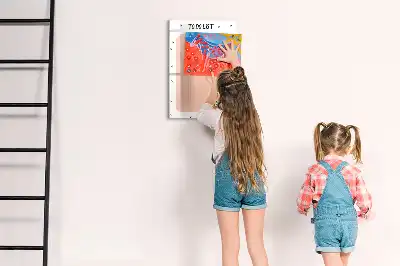 Magnetická popisovací tabule na seznam úkolů