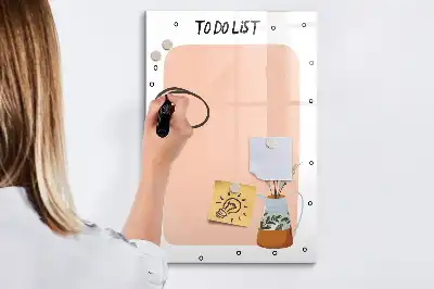 Magnetická popisovací tabule na seznam úkolů