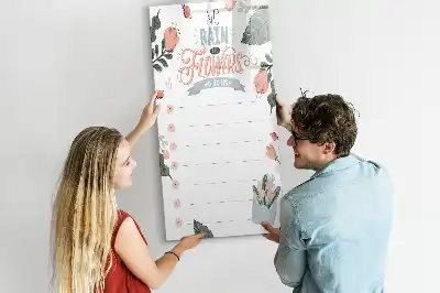 Magnetická popisovací tabule dekorativní seznam