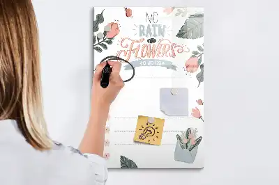 Magnetická popisovací tabule dekorativní seznam