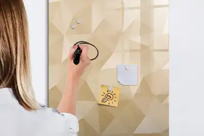 Magnetická popisovací tabule s motivem abstrakce trojúhelníků