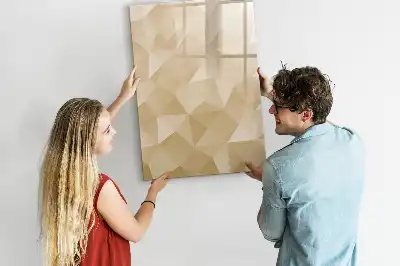 Magnetická popisovací tabule s motivem abstrakce trojúhelníků