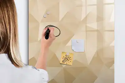 Magnetická popisovací tabule s motivem abstrakce trojúhelníků