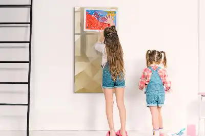 Magnetická popisovací tabule s motivem abstrakce trojúhelníků