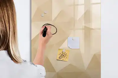Magnetická popisovací tabule s motivem abstrakce trojúhelníků