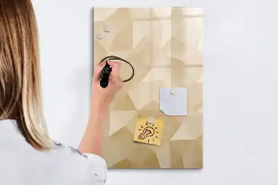 Magnetická popisovací tabule s motivem abstrakce trojúhelníků