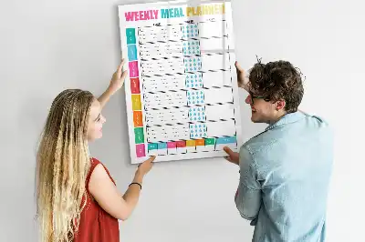 Magnetická popisovací tabule týdenní plánovač jídelníčku
