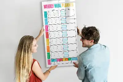 Magnetická popisovací tabule týdenní plánovač jídelníčku