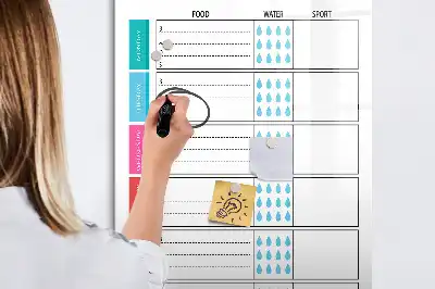 Magnetická popisovací tabule týdenní plánovač jídelníčku
