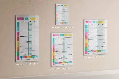 Magnetická popisovací tabule týdenní plánovač jídelníčku