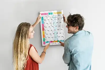 Magnetická popisovací tabule týdenní plánovač jídelníčku