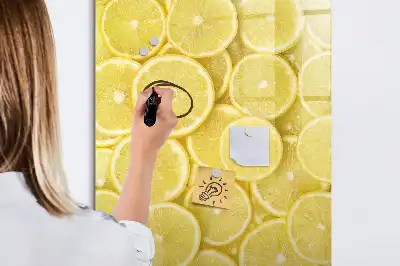 Magnetická popisovací tabule s motivem plátků citrónu