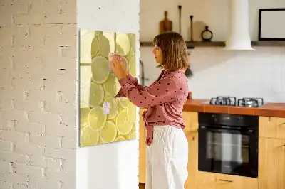 Magnetická popisovací tabule s motivem plátků citrónu