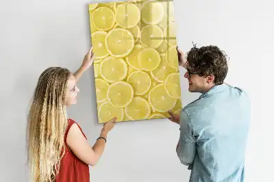 Magnetická popisovací tabule s motivem plátků citrónu