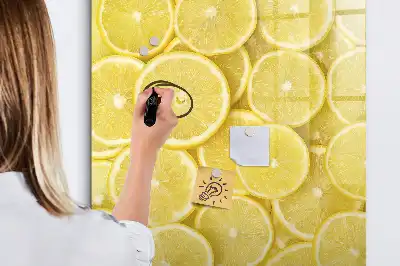 Magnetická popisovací tabule s motivem plátků citrónu