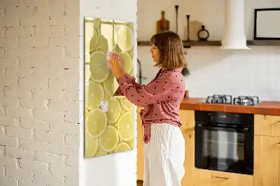 Magnetická popisovací tabule s motivem plátků citrónu