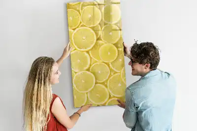 Magnetická popisovací tabule s motivem plátků citrónu