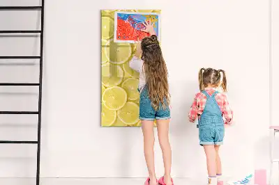 Magnetická popisovací tabule s motivem plátků citrónu
