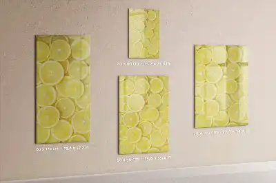 Magnetická popisovací tabule s motivem plátků citrónu