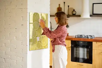 Magnetická popisovací tabule s motivem plátků citrónu