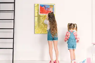 Magnetická popisovací tabule s motivem plátků citrónu