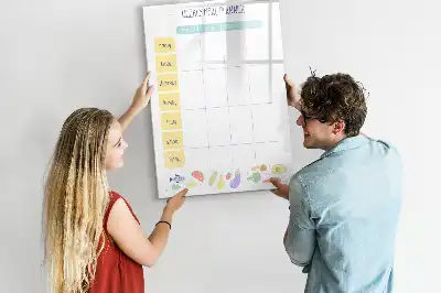 Magnetická popisovací tabule týdenní plánovač jídelníčku