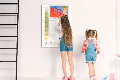 Magnetická popisovací tabule týdenní plánovač jídelníčku