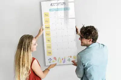 Magnetická popisovací tabule týdenní plánovač jídelníčku