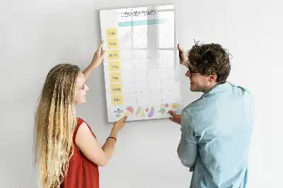 Magnetická popisovací tabule týdenní plánovač jídelníčku