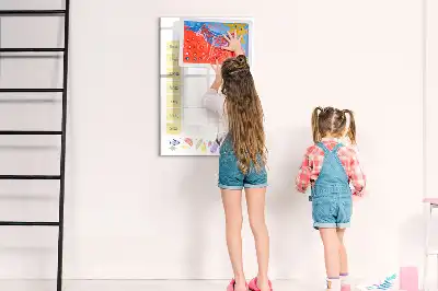 Magnetická popisovací tabule týdenní plánovač jídelníčku