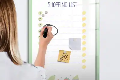 Magnetická tabule na kreslení nákupní seznam