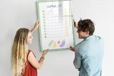 Magnetická tabule na kreslení nákupní seznam