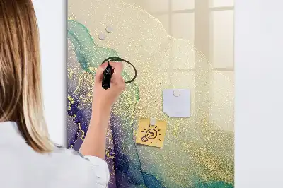 Magnetická popisovací tabule v dekoru barevný mramor