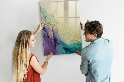 Magnetická popisovací tabule v dekoru barevný mramor