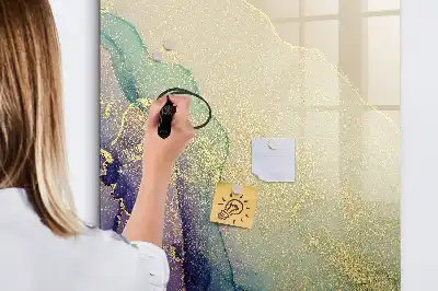 Magnetická popisovací tabule v dekoru barevný mramor