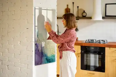 Magnetická popisovací tabule v dekoru barevný mramor