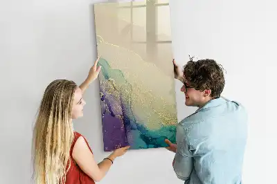 Magnetická popisovací tabule v dekoru barevný mramor