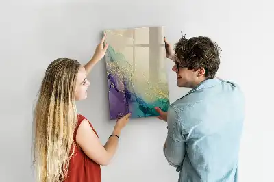 Magnetická popisovací tabule v dekoru barevný mramor