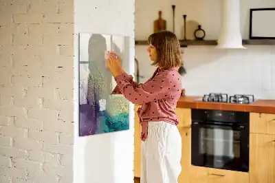 Magnetická popisovací tabule v dekoru barevný mramor