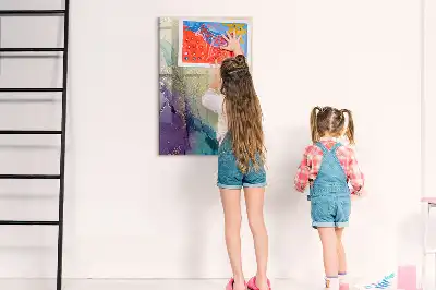 Magnetická popisovací tabule v dekoru barevný mramor