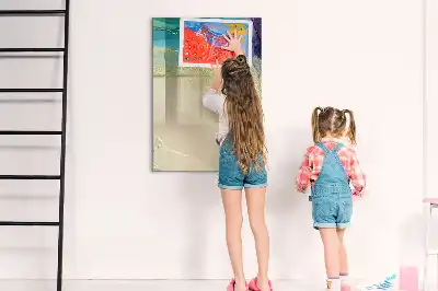 Magnetická tabule na kreslení barevný mramor