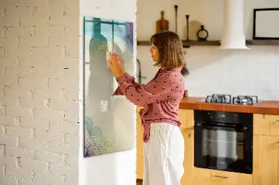 Magnetická tabule na kreslení barevný mramor