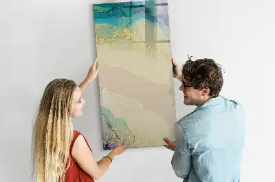Magnetická tabule na kreslení barevný mramor