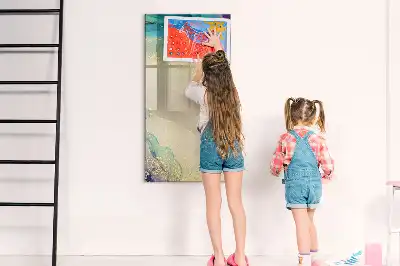 Magnetická tabule na kreslení barevný mramor