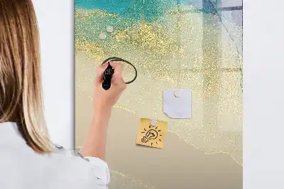 Magnetická tabule na kreslení barevný mramor
