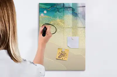 Magnetická tabule na kreslení barevný mramor