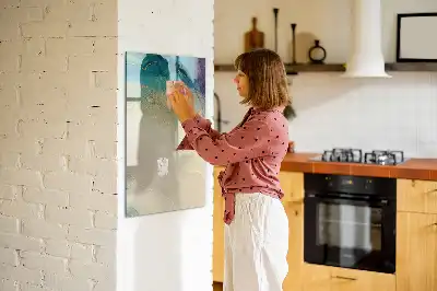 Magnetická tabule na kreslení barevný mramor